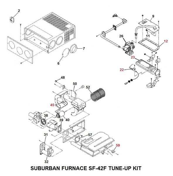 Suburban Furnace Model SF-42F Parts | pdxrvwholesale