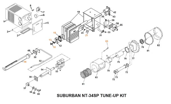 Suburban Furnace Model NT-34SP Parts | pdxrvwholesale