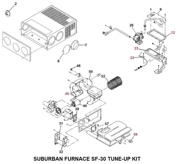 Suburban Furnace Model SF30 Parts pdxrvwholesale