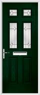 2 Panel 4 Square Composite Door regal opal glass