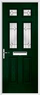 2 Panel 4 Square Composite Door regal opal glass