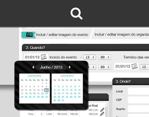 UX UI interface detail event app for mobile