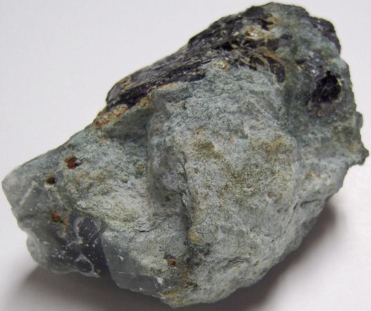 MAGNETITE, PYRITE, CHALCOPYRITE, AMPHIBOLE BYSSOLITE, CALCITE - French Creek Mines, St. Peters, Warwick Township, Chester County, Pennsylvania, USA