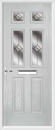 2 Panel 4 Square Composite Door fusion glass