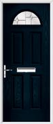 4 Panel 1 Arch Composite Door regal opal glass