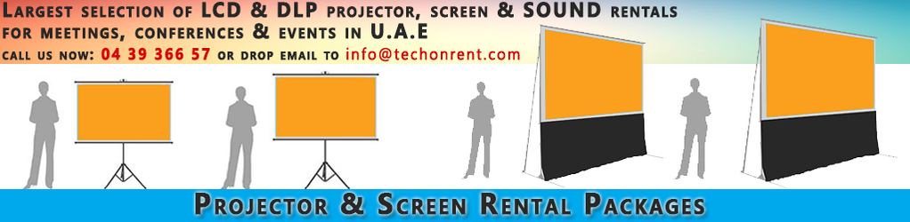Renting Projector & Screen Rental Packages Dubai from TECHONRENT.com