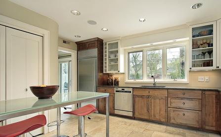 Kitchen custom glass top and insulated glass windows