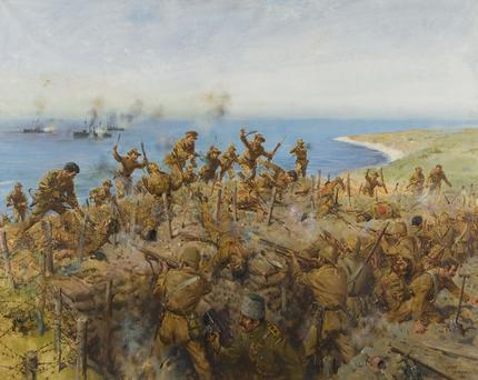 Gurkhas in Gallipoli - Sari Bair Ridge by Terence Cuneo