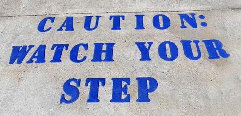 adhesive vinyl concrete signage