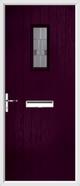 Cottage rebate composite door lignum glass