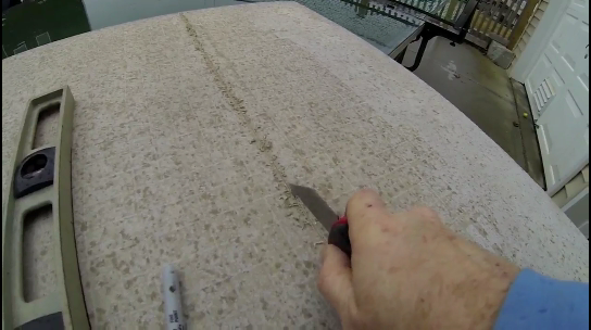 How to cut Hardiebacker cement board with a knife. www.DIYeasycrafts.com