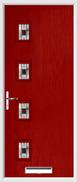 4 Square Composite Door aspen glass