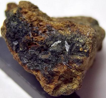 VIVIANITE with SIDERITE - Raccoon Creek, Mullica Hill, Harrison Township, Gloucester County, New Jersey, USA - ex Rutgers Geology Museum