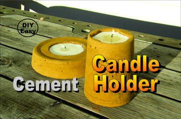 How to make a DIY Cement candle holder. www.DIYeasycrafts.com