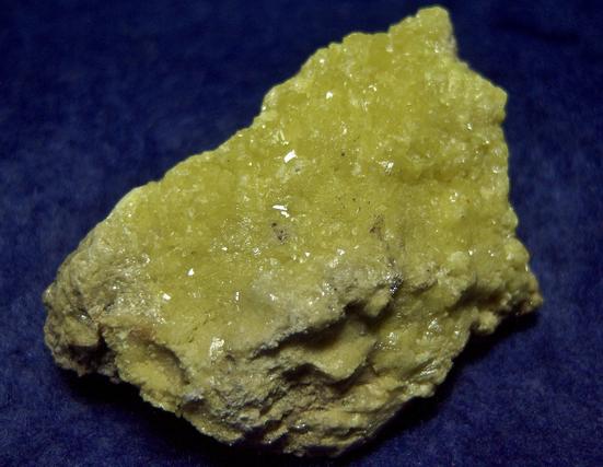 native SULFUR crystals, Sulphur Springs, Soufriere, Saint Lucia, ex Morris Museum