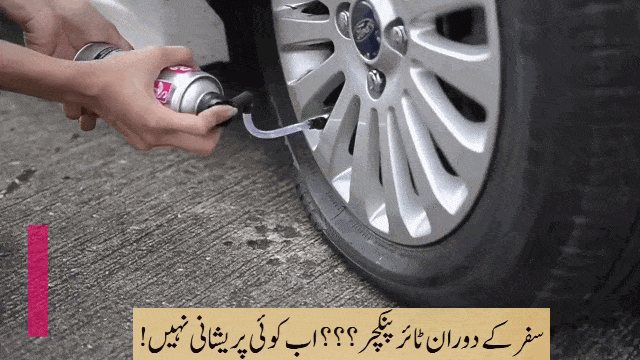 Flamingo puncture proof tire sealant in Pakistan plus car tyre air inflator lowest wholesale price