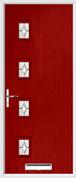 4 Square Composite Door regal opal glass