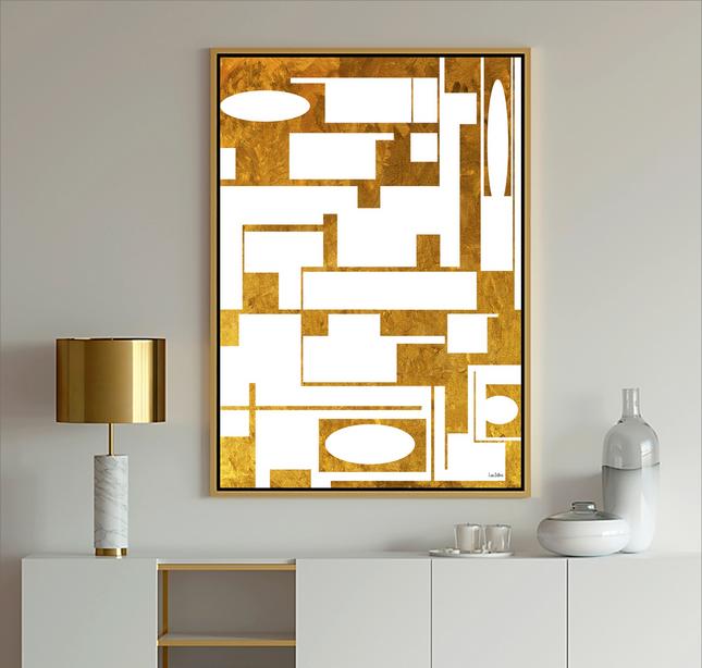 Gold Metalic Abstract Art