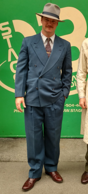 1940's 1930 vintage men's double breasted suits and fedora hats