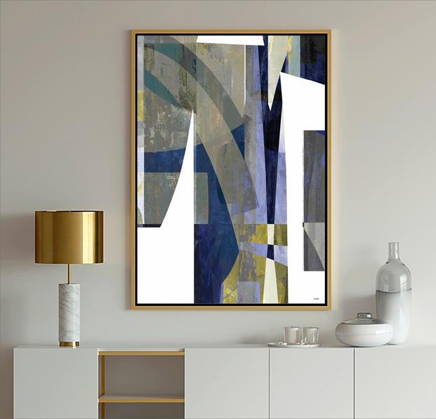 Blue and white abstract art, #abstract art, #dubois art, #blue art, #modern art