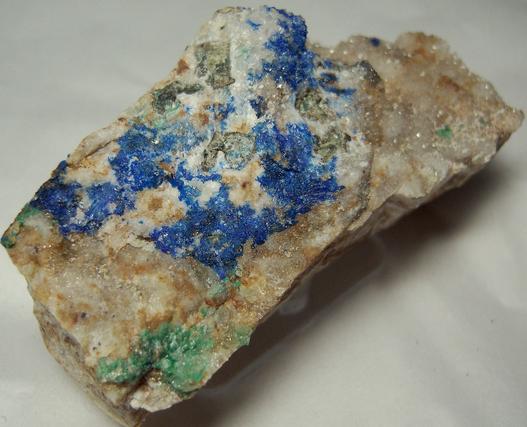 LINARITE, QUARTZ, BROCHANTITE, GALENA - Sunshine no. 3 Adit, Blanchard Mine (Portalas-Blanchard Mine), Bingham, Hansonburg District, Socorro County, New Mexico, USA - ex Parker minerals