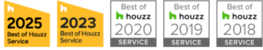 Houzz award badges.