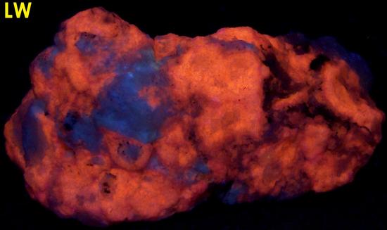 fluorescent Tugtupite, Aegirine Acmite,Tasseq Slopes (Taseq Slopes), Tasseq area, Ilimaussaq complex, Narsaq, Kujalleq, Kitaa Province, West Greenland, Greenland, Denmark