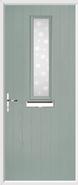 1 Square Composite Door bubbles glass