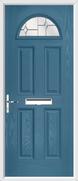 4 Panel 1 Arch Composite Door regal opal glass