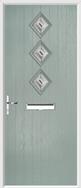 3 Diamond Composite Door fusion art glass