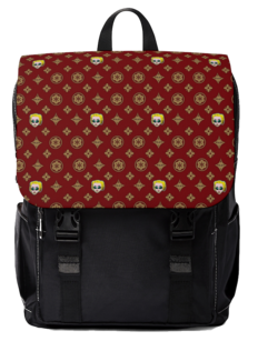 'Malien Monroe' POP ART Unisex Casual Shoulder Backpack in Deep Red