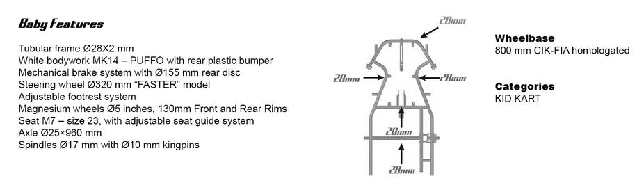 Praga Baby Kart Chassis USA