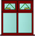 Style 47 rosewood window