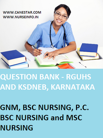 question bank, nursing and gnm - rguhs, ksndeb, inc