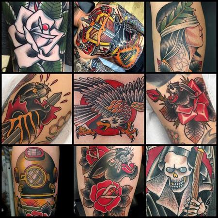 American Traditional Tattoos by Myke Chambers
