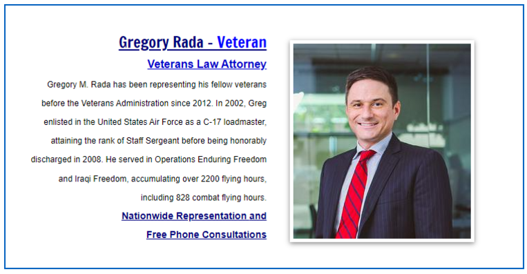 Veterans law attorney