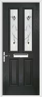 2 Panel 2 Square Composite Door fusion art glass