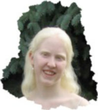 Outdoor, head-shot, smiling at camera