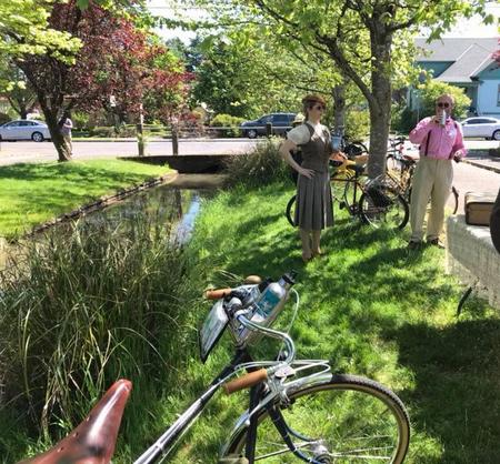 Refreshments along the Albany canal Tweed Ride 2019