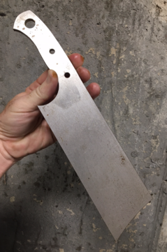 Water jet cut Cleaver knife blank. www.DIYeasycrafts.com