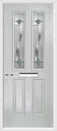 2 Panel 2 Square Composite Door monza glass