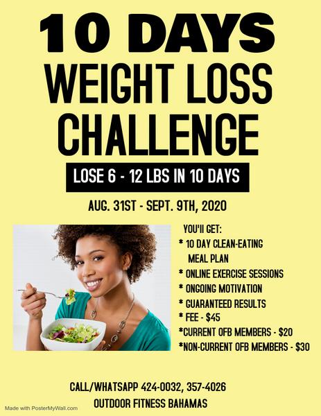 10 Day Weight Loss Challenge for Women