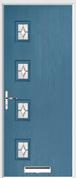 4 Square Composite Door regal opal glass