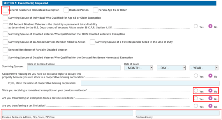 Homestead Application