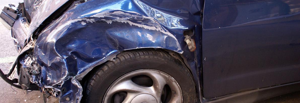 Picture of smashed car