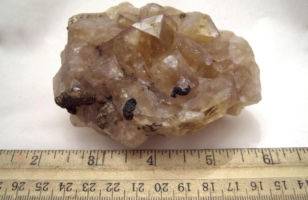 fluorescent FLUORITE, SIDERITE - Hilton Mine, Scordale, Hilton (Murton), Escarpment District, Eden, North Pennines, South Eastern Region (Westmorland), Cumbria, England, United Kingdom