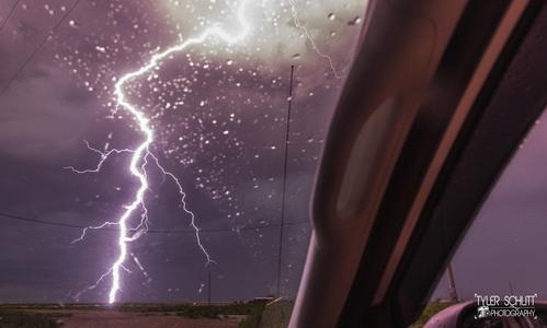 Lightning captured during tornado tour