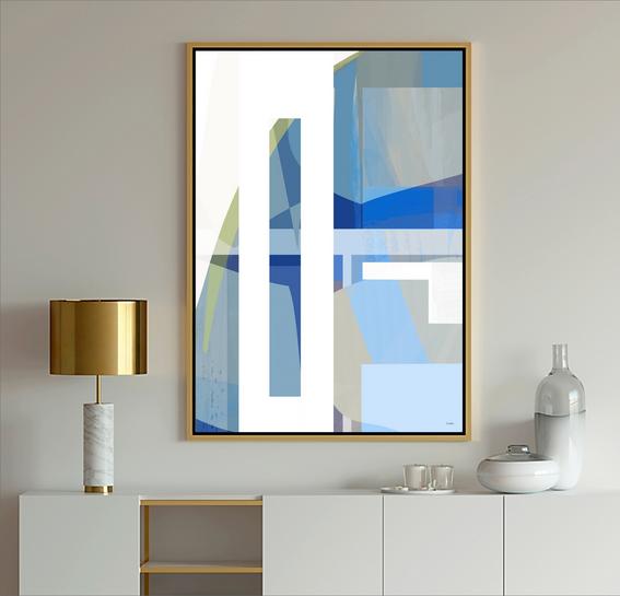 Blue and White Abstract, #Abstract Art, #Dubois Art, #Wall Art, #blue and White, #blue art