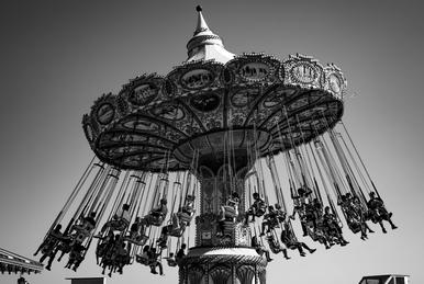 black and white caroussel picture