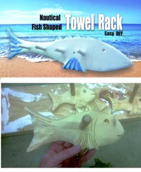 DIY Nautical Towel Rack. www.DIYeasycrafts.com
